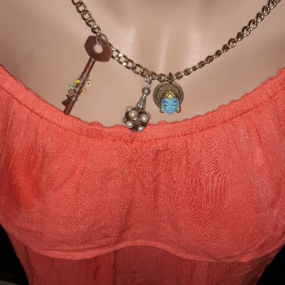 *Necklace with three charms let buddha and Pearl's - Picture 2 of 8